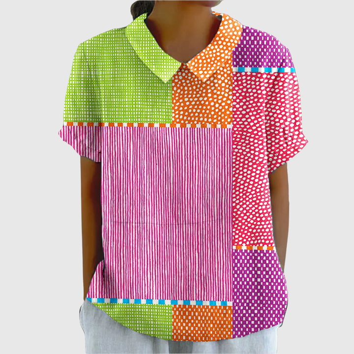 Zoe | Colorful Patchwork Shirt
