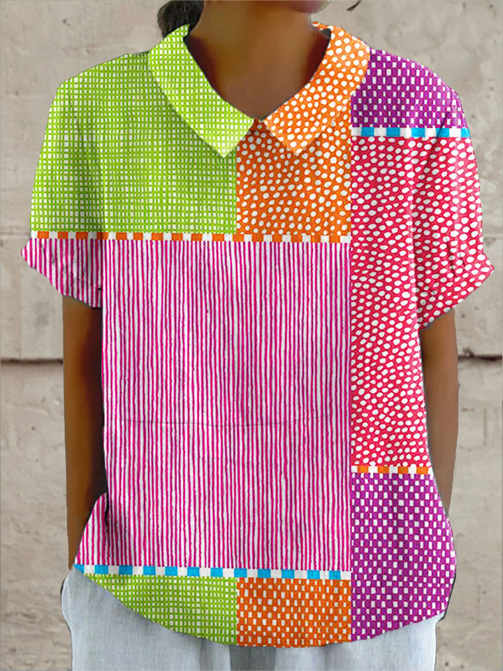Zoe | Colorful Patchwork Shirt