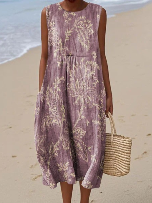 Clara | Sleeveless Printed Dress